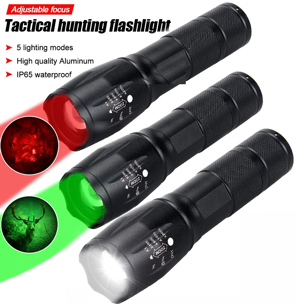 Hunting Thermal Imaging Scope - Tactical Green/Red/White Light LED Hunting Flashlight